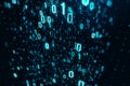 Creative binary coding on texture. Matrix and security concept. 3D Rendering Royalty Free Stock Photo