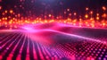 A creative binary coding texture with flowing software programming code rendered in 3D minimalistic bright light tones and blurred Royalty Free Stock Photo