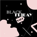 Creative Black friday sale banner layout design. Illustration. Abstract vector black friday sale layout background. For art templa Royalty Free Stock Photo