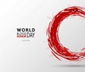 Creative Blood Donor Day motivation information donor poster. Vector illustration of Donate blood concept for World Royalty Free Stock Photo