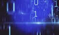 Creative blue binary code background Royalty Free Stock Photo