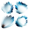 Creative blue brush strokes blending seamlessly for artistic expression and design Royalty Free Stock Photo