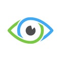 Creative blue and green eye design, logo icon