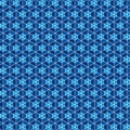 Creative blue hexagon pattern