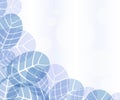 Creative blue leaves background