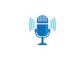 Creative Blue Microphone Logo