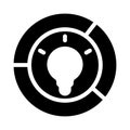 Creative board chart setting glyph color icon