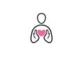 Creative body Heart Logo