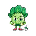 Creative Bok Choy Illustration for Pain Themes Royalty Free Stock Photo