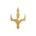 Creative bold trident logo vector concept for company identity Royalty Free Stock Photo