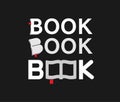 Creative Book Typography Logo Symbol