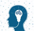 Creative brain concept background.Artificial Intelligence
