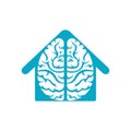 Brainstorm power thinking brain icon. Royalty Free Stock Photo