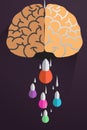 Creative brain Idea concept background design layout for poster Royalty Free Stock Photo