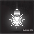 Creative brain Idea concept on dark background