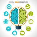 Creative brain infographics Royalty Free Stock Photo
