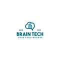 Creative brain tech logo design