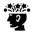 creative brainstorm glyph icon vector illustration