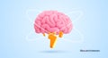 Creative Brainstorming Concept With 3D Human Brain And Lightning Symbol Representing Idea Generation, Innovation, And Royalty Free Stock Photo