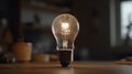 Creative brainy smart ideation Light Bulb. Generative ai