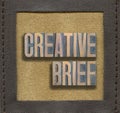 Creative brief framed