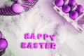 Happy Easter background, chicken eggs Royalty Free Stock Photo
