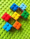 Creative Building Block Shapes Plastic. Big Builders Big Size Learning and Building Blocks For Kids. Royalty Free Stock Photo