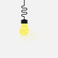 Creative bulb light idea abstract vector design template.Concept of ideas Royalty Free Stock Photo