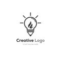 Creative bulb logo, smart, idea logo vector