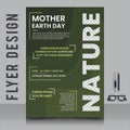 Creative business earth brochure flyer design with vibrant colors template design illustration