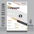 Creative business brochure flyer design with vibrant colors template design illustration