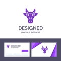 Creative Business Card and Logo template Adornment, Animals, Bull, Indian, Skull Vector Illustration Royalty Free Stock Photo