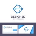 Creative Business Card and Logo template Aim, Archery, Arrow, Bow, Shoot Vector Illustration