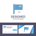 Creative Business Card and Logo template American Dream, Collapse, Decline, Fall, Flag Vector Illustration