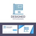 Creative Business Card and Logo template American Dream, Collapse, Decline, Fall, Flag Vector Illustration