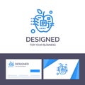 Creative Business Card and Logo template Apple, Artificial, Biology, Digital, Electronic Vector Illustration Royalty Free Stock Photo