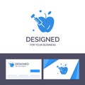 Creative Business Card and Logo template Apple, Gravity, Science Vector Illustration