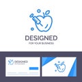 Creative Business Card and Logo template Apple, Gravity, Science Vector Illustration