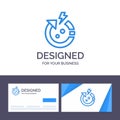 Creative Business Card and Logo template Arrow, Power, Save, World Vector Illustration Royalty Free Stock Photo