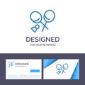 Creative Business Card and Logo template Badminton, Racket, Sports, Spring Vector Illustration