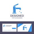 Creative Business Card and Logo template Bath, Bathroom, Cleaning, Faucet, Shower Vector Illustration Royalty Free Stock Photo