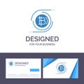 Creative Business Card and Logo template Bitcoins, Bitcoin, Block chain, Crypto currency, Decentralized Vector Illustration Royalty Free Stock Photo