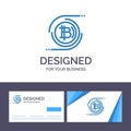 Creative Business Card and Logo template Bitcoins, Bitcoin, Block chain, Crypto currency, Decentralized Vector Illustration Royalty Free Stock Photo