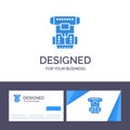 Creative Business Card and Logo template Box, Chamber, Cryogenic, Cryonics, Cryotherapy Vector Illustration