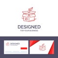 Creative Business Card and Logo template Box, Business, Package, Product Release, Release, Shipping, Startup Vector Illustration