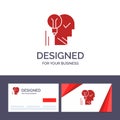 Creative Business Card and Logo template Creative, Brain, Idea, Light bulb, Mind, Personal, Power, Success Vector Illustration Royalty Free Stock Photo