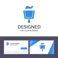 Creative Business Card and Logo template Broom, Dustpan, Sweep Vector Illustration