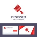 Creative Business Card and Logo template Brush, Building, Construction, Paint Vector Illustration