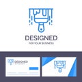 Creative Business Card and Logo template Brush, Construction, Paint Vector Illustration Royalty Free Stock Photo