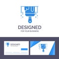 Creative Business Card and Logo template Brush, Construction, Paint Vector Illustration Royalty Free Stock Photo